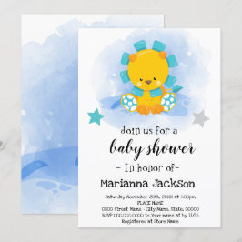 Invitación a Baby Shower de Blue Lion