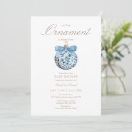 Invitación a Baby Shower de Blue Ornament