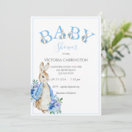 Invitación a Baby Shower de Blue Peter Rabbit Lett