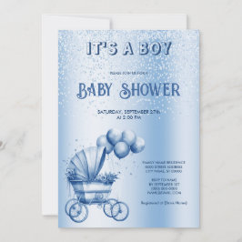 Invitación a Baby Shower de Blue Stroller