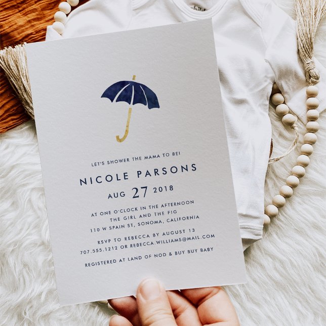Invitación a Baby Shower de Blue Umbrella (Subido por el creador)