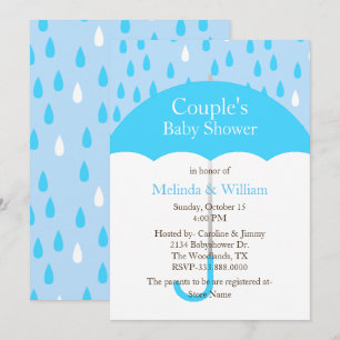 Invitación a Baby Shower de Blue Umbrella