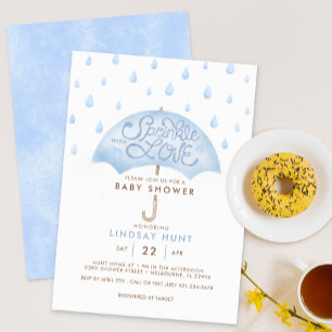Invitación a Baby Shower de Blue Umbrella Sprinkle