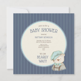 Invitación a Baby Shower de Blue Woodland Boy