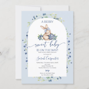 Invitación a Baby Shower de Blueberry