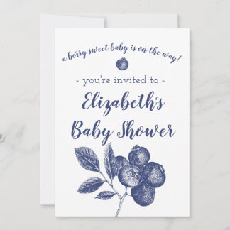 Invitación a Baby Shower de Blueberry