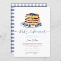 Invitación a Baby Shower de Blueberry Pancake