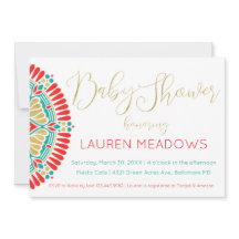 Invitación a Baby Shower de Boho Baby Fiesta