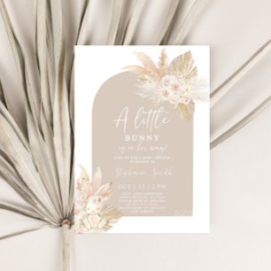 Invitación a Baby Shower de Boho Chica Bunny Rabbi