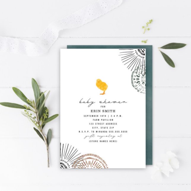 Invitación a Baby Shower de Boho Chick (Subido por el creador)