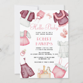 Invitación a Baby Shower de Boho Clothes Chica