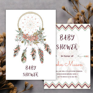 Invitación a Baby Shower de Boho Dream Catcher Bea