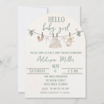 Invitación a Baby Shower de Boho Earth Pink Chica