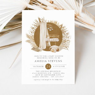 Invitación a Baby Shower de Boho Florals