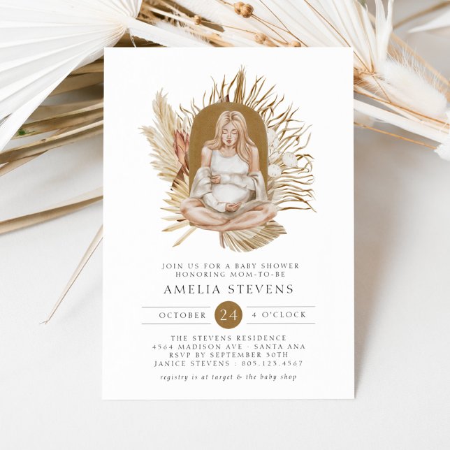 Invitación a Baby Shower de Boho Florals (Subido por el creador)