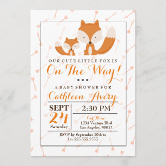 Invitación a Baby Shower de Boho Fox
