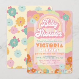 Invitación a Baby Shower de Boho Hippie Rainbow Fl