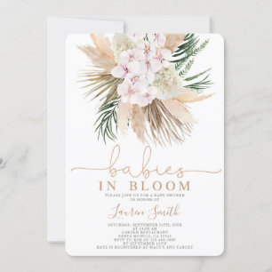 Invitación a Baby Shower de Boho moda Twins