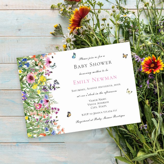 Invitación a Baby Shower de Boho Summer Wildflower (Subido por el creador)