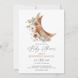 Invitación a Baby Shower de Boho Terracotta Floral