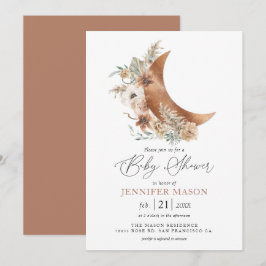 Invitación a Baby Shower de Boho Terracotta Floral
