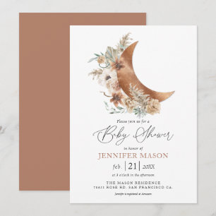 Invitación a Baby Shower de Boho Terracotta Floral