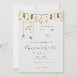 Invitación a Baby Shower de Boho Watercolor
