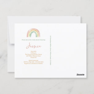 Invitación a Baby Shower de Boho Watercolor