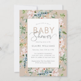 Invitación a Baby Shower de Boho Watercolor Floral
