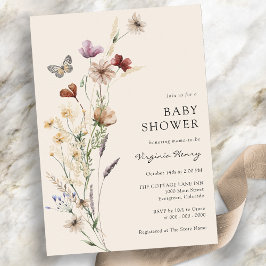 Invitación a Baby Shower de Boho Wildflower