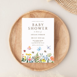 Invitación a Baby Shower de Boho Wildflower Bee