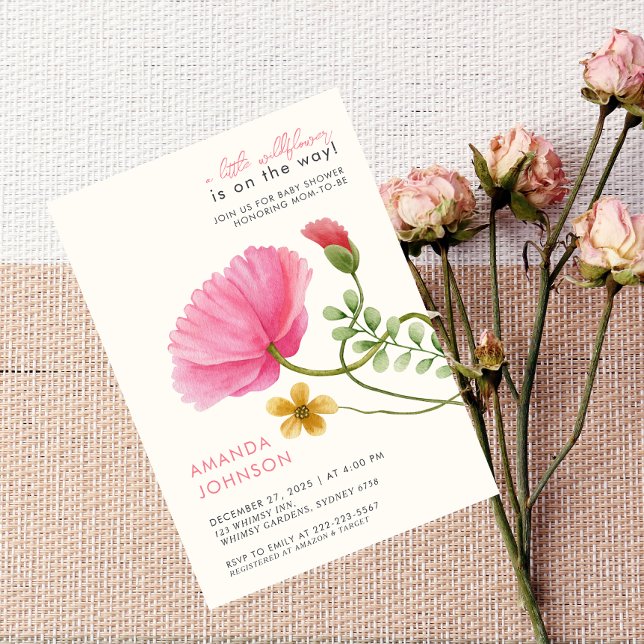 Invitación a Baby Shower de Boho Wildflower Floral (Subido por el creador)