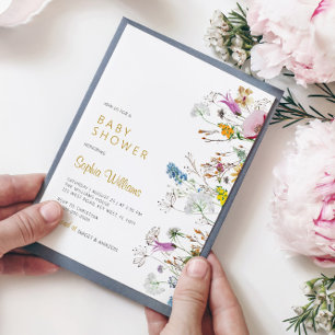 Invitación a Baby Shower de Boho Wildflowers