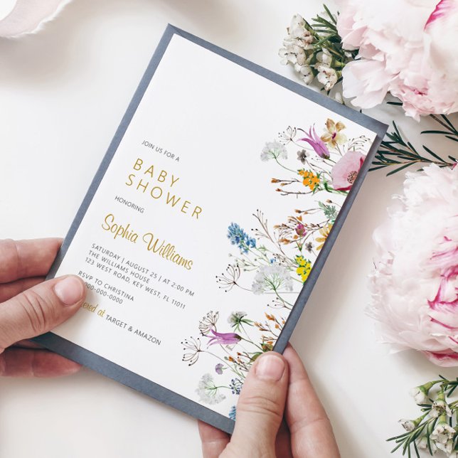 Invitación a Baby Shower de Boho Wildflowers (Subido por el creador)