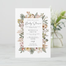 Invitación a Baby Shower de Boho Woodland