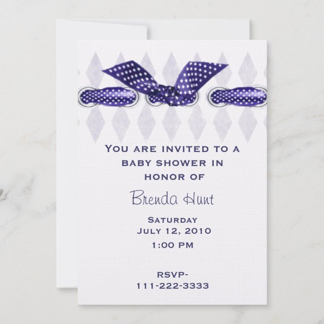 Invitación a Baby Shower de Bonito (Anverso)