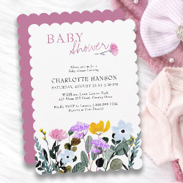 Invitación a Baby Shower de Bonito de hierba silve