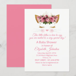 Invitación a Baby Shower de Bonito Kitty