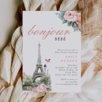 Invitación a Baby Shower de Bonjour Bébé France