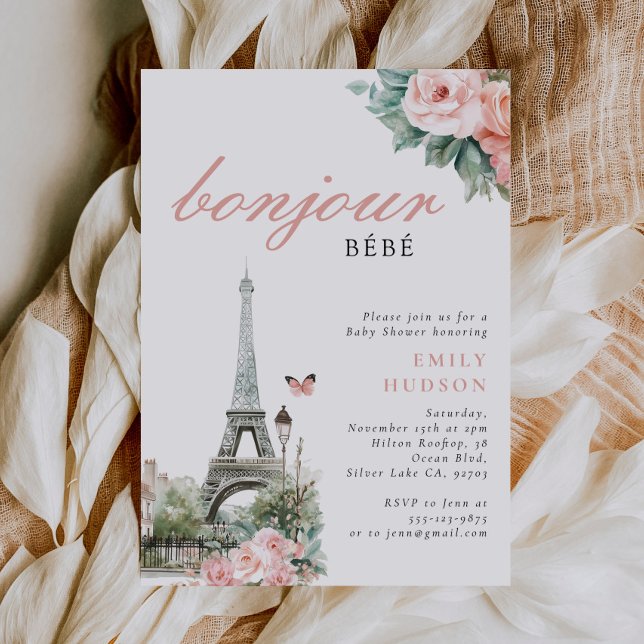 Invitación a Baby Shower de Bonjour Bébé France (Subido por el creador)