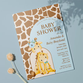 Invitación a Baby Shower de Boy Giraffe