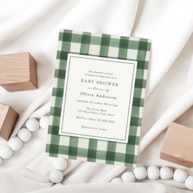 Invitación a Baby Shower de Búfalo Verde (Subido por el creador)