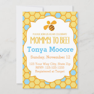 Invitación a Baby Shower de Bumble Bee Bee (chico)