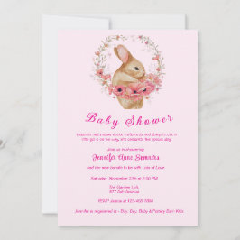 Invitación a Baby Shower de Bunny