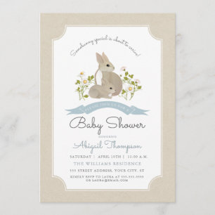 Invitación a Baby Shower de Bunny