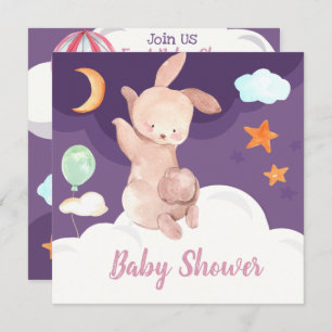 Invitación a Baby Shower de Bunny