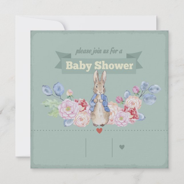 Invitación a Baby Shower de Bunny (Anverso)