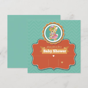 Invitación a Baby Shower de Bunny