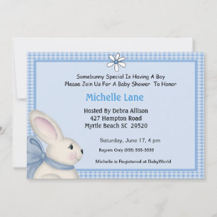 Invitación a Baby Shower de Bunny