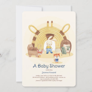 Invitación a Baby Shower de Bunny Blue